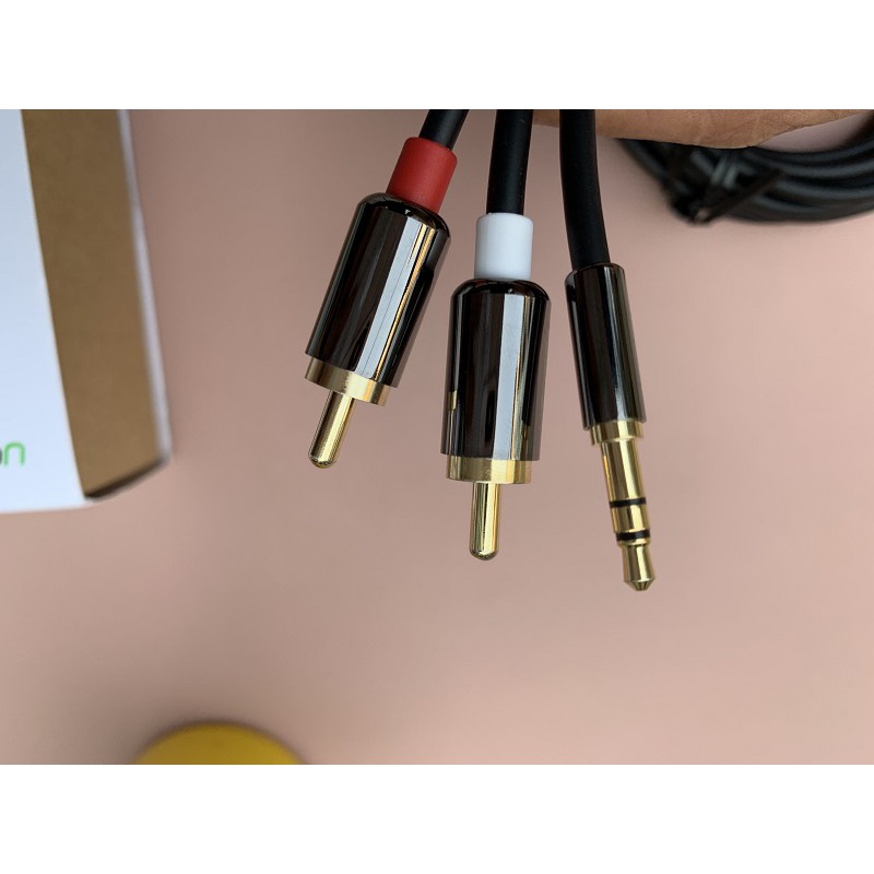 Dây Audio 3,5mm ra 2 đầu RCA dài 3M UGREEN AV116 10590 - Ugreen 10590