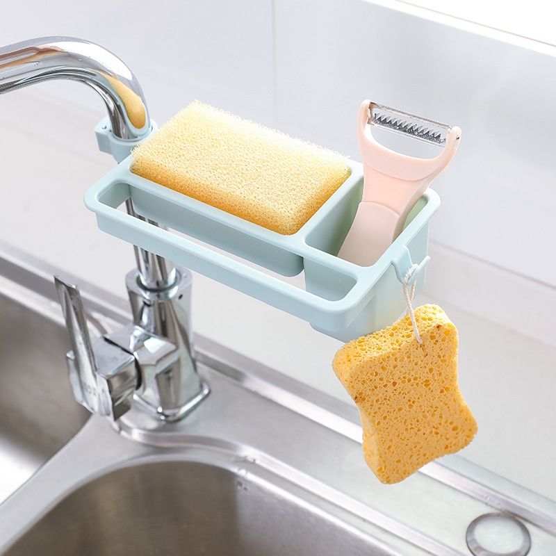 Giá đựng xà phòng gắn vòi nước có thể điều chỉnh tiện dụng cho nhà bếp