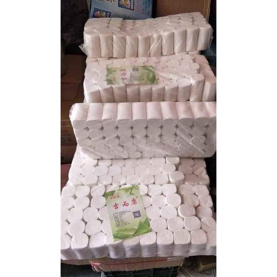 Giấy vệ sinh gấu trúc Sipiao, 1 bịch 50 cuộn trắng siêu dai siêu mềm