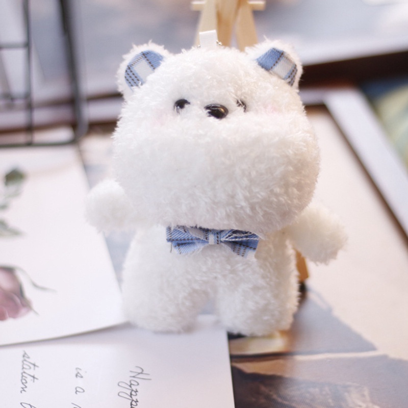 Móc khóa hình gấu/ thỏ nhồi bông dễ thương dành cho bé gái