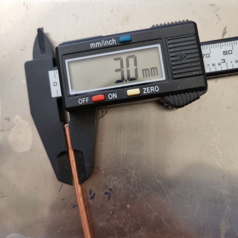 thanh đồng 3mm dài 10cm làm kim hàn cell .đầu mỏ hàn...