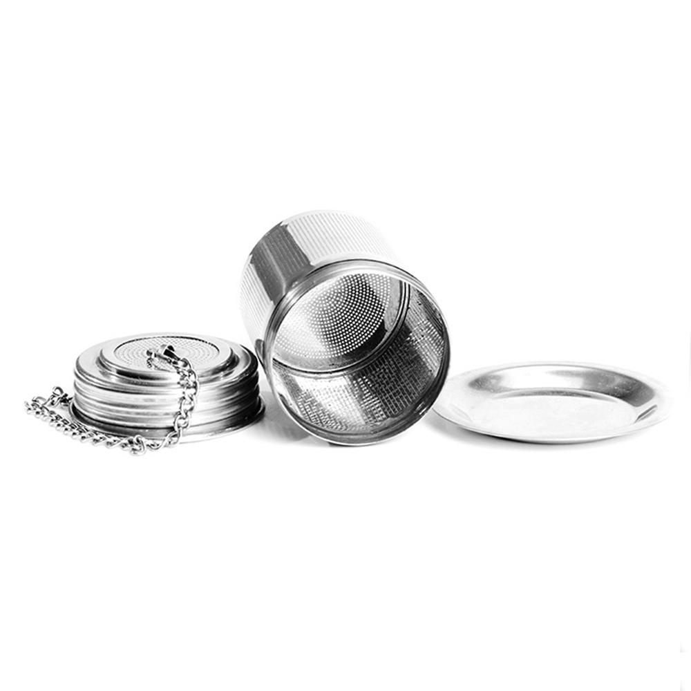 Set 1 / 2 Dụng Cụ Lọc Trà Bằng Lưới Kèm Nắp Và Dây Xích Mở Rộng