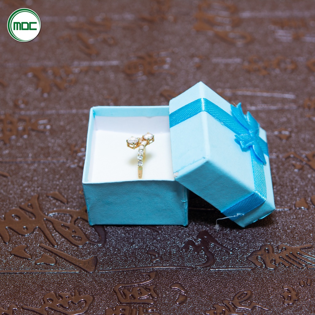 Giá rẻ - 30 Hộp giấy nơ giá rẻ đựng nhẫn quà tặng CAO CẤP  size 3,5x3,5x2,5cm