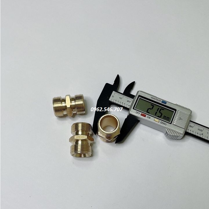 Khớp nối dây xịt máy rửa xe 2 đầu ren 22mm