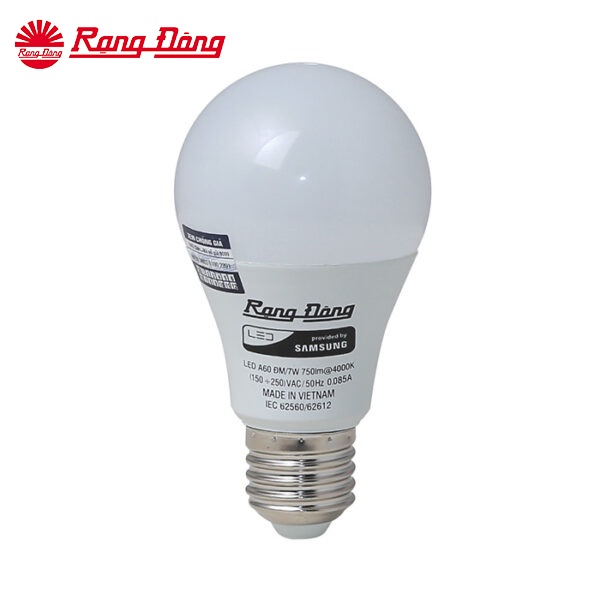 Bóng đèn LED BULD tròn đổi màu Rạng Đông LED A60 ĐM 7W