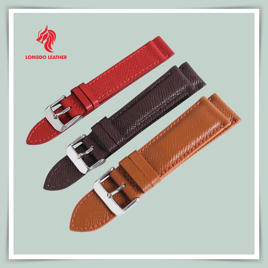 [ĐẲNG CẤP] Dây da đồng hồ 22mm - Đủ size 12/14/16/18/20/22/24 - Hàng chính hãng Longdo Leather - EPSOM