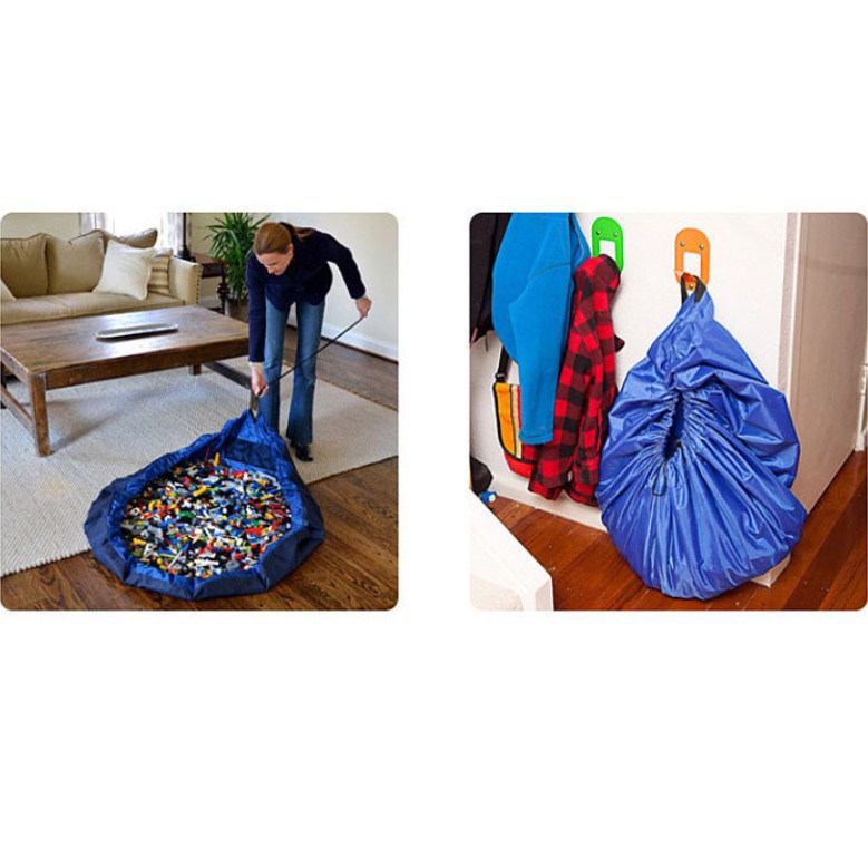 Thảm Kiêm Túi Đựng Đồ Chơi Dây Rút Dễ Dàng chống thấm nước Thu Gom Đồ 150cm nhanh chóng gọn gàng KDR-NC100