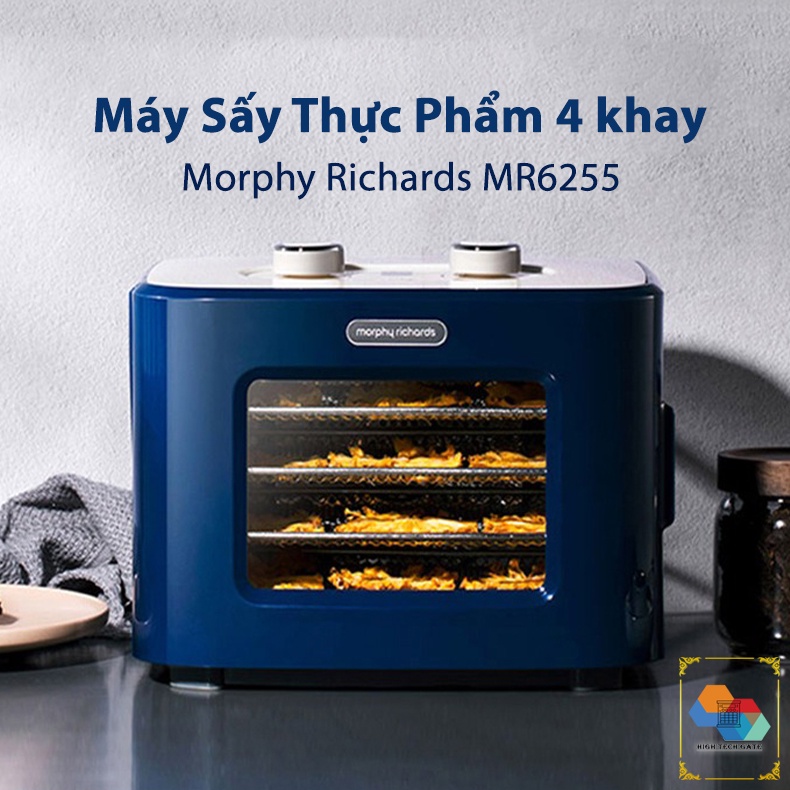 Máy Sấy Thực Phẩm Hoa Quả Gia Đình Morphy Richards Mr6255 Mini Nhỏ Gọn, 400w Điều Chỉnh 35 Đến 80ºc, Hàng Chính Hãng