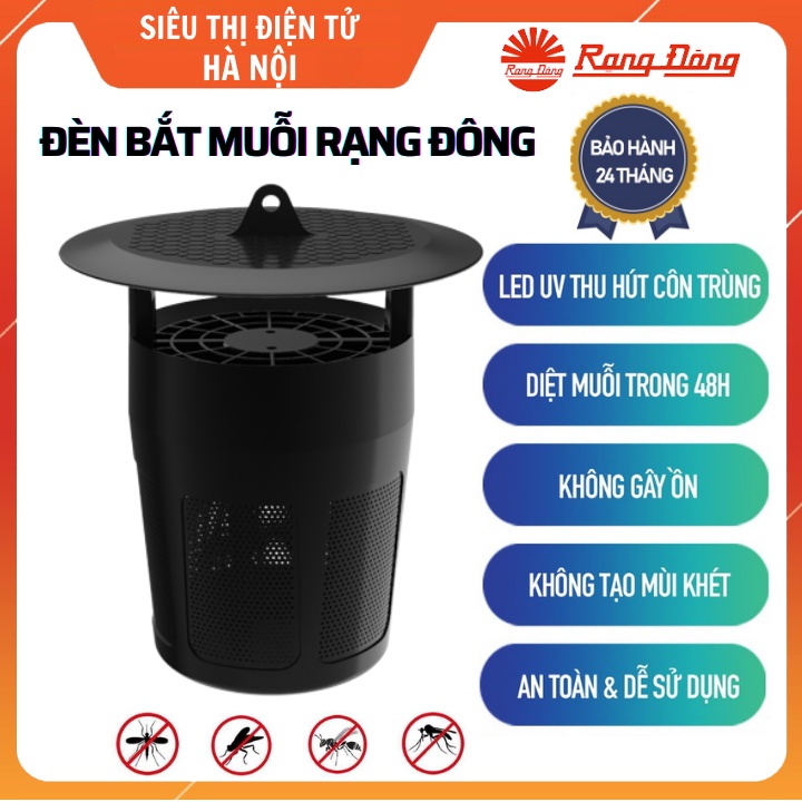 Đèn bắt muỗi thông minh Rạng Đông - Hiệu Quả Cao , An Toàn ,Không Mùi , Không Tiếng Ồn - Hàng Việt Nam (Bảo Hành 2 Năm)