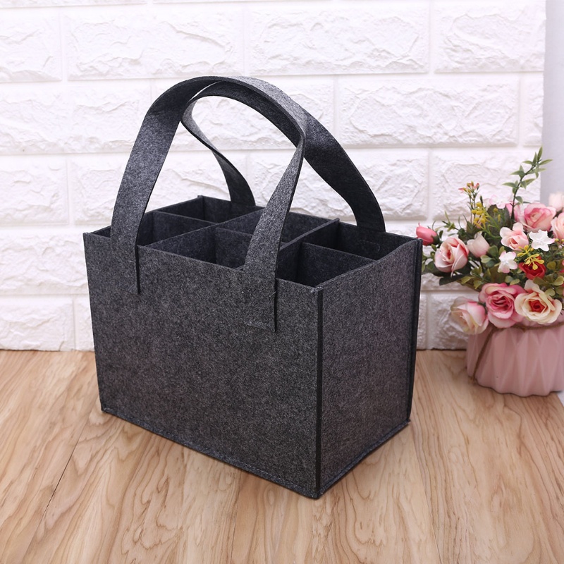 ✿ Túi Đựng Rượu 6 Chai Rượu Tái Sử Dụng Được Tiện Lợi
