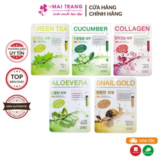 [ Hàng Chính Hãng ] Combo 10 Miếng Mặt Nạ Đắp Mặt Dưỡng Trắng - Dưỡng Ẩm Cao Cấp DABO Hàn Quốc (10 CHIẾC)