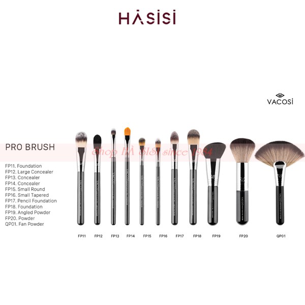 Cọ Che Khuyết Điểm Đầu Tròn VACOSI PRO FP15