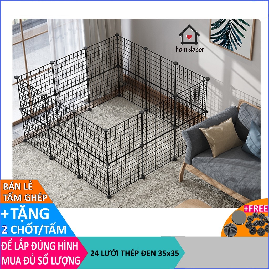 {Chuồng pet} Sỉ lẻ tấm lưới ghép chuồng cho pet yêu (tặng kèm chốt)