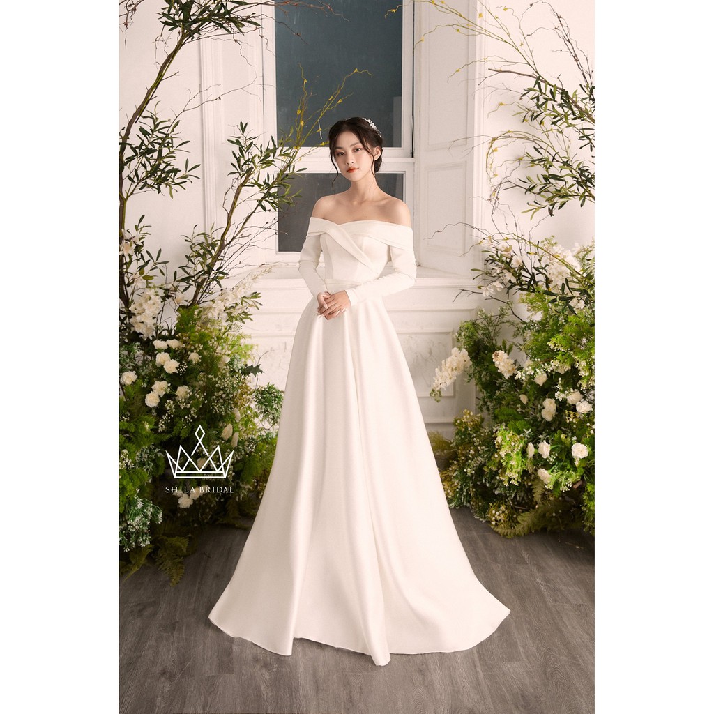 Váy cưới đi bàn A-line siêu gọn nhẹ - Linh Nga bridal