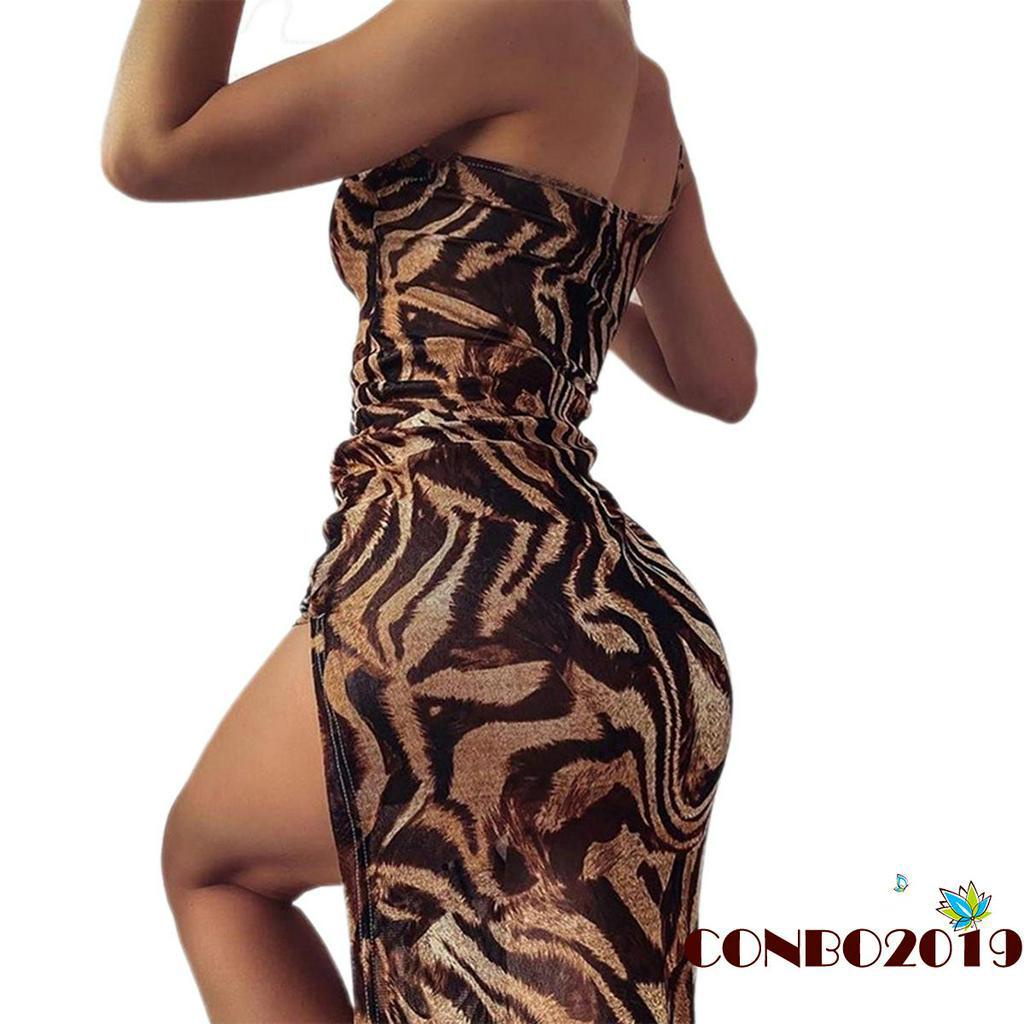 Đầm dây xẻ tà thời trang cho nữ