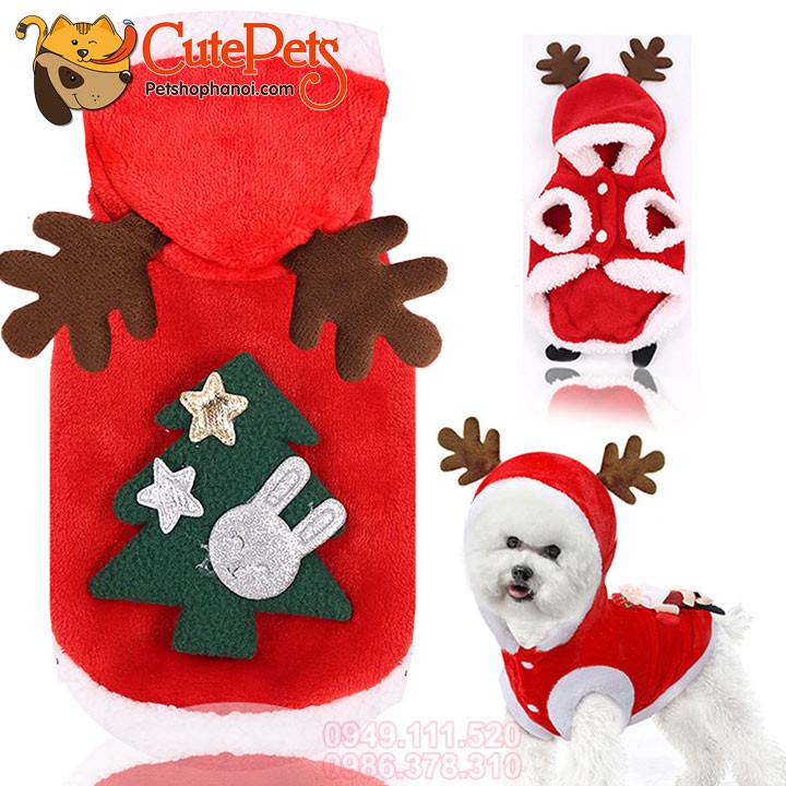 [HOT] Áo noel vải lông dành cho thú cưng - CutePets