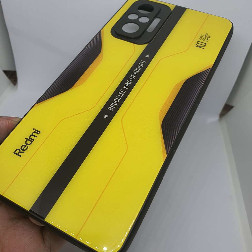 Ốp lưng kính cường lực Xiaomi Redmi Note 10 Pro - Bruce Lee edition