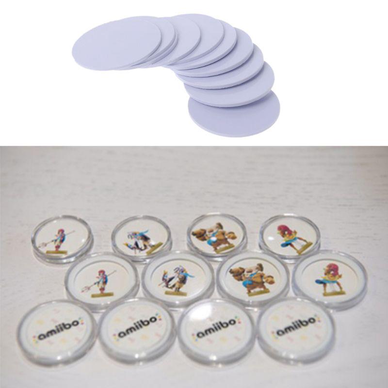 10PCS Ntag215 NFC Tags Phone Available Adhesive Labels RFID Tag 25mm