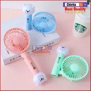Quạt mini fan hình thú có đèn dễ thương