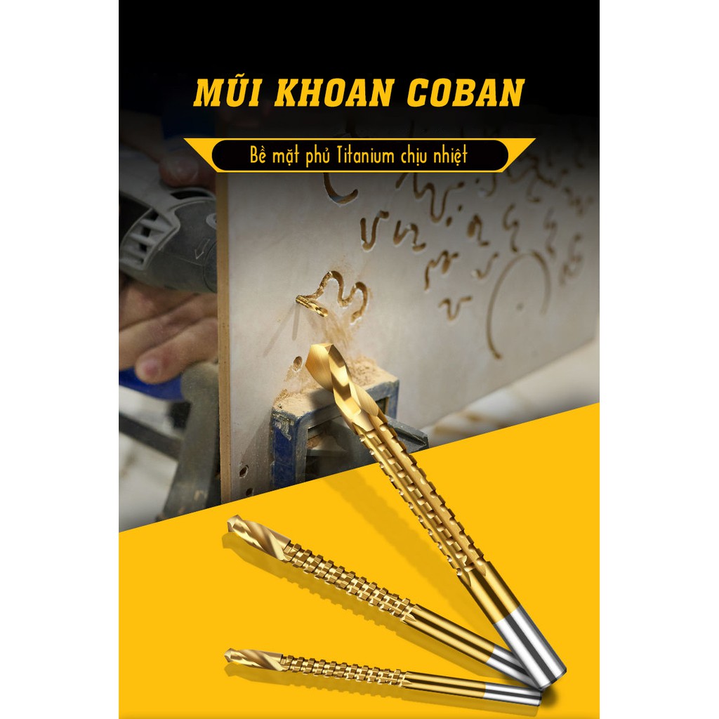 Bộ Mũi Khoan Đa Năng ️🍀FREESHIP️🍀 Mũi Khoan Coban Siêu Cứng, Siêu Bền, Khoan Thép, Gỗ, Mica siêu tiện lợi