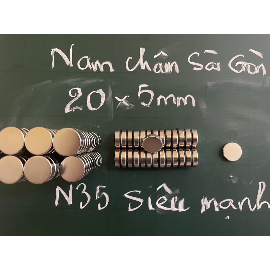 Nam châm tròn 20x5mm - Lực từ N35