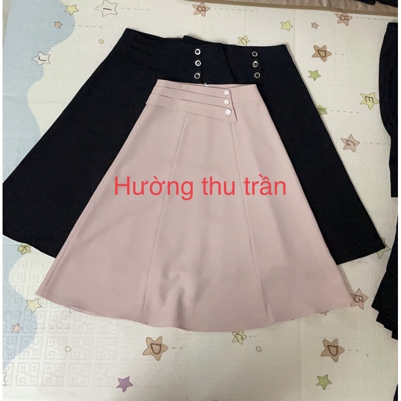 Chân Váy Công Sở Dáng Dài Chân Váy Xòe Nhẹ Trẻ Trung, Xòe 6 mảnh vạt bụng