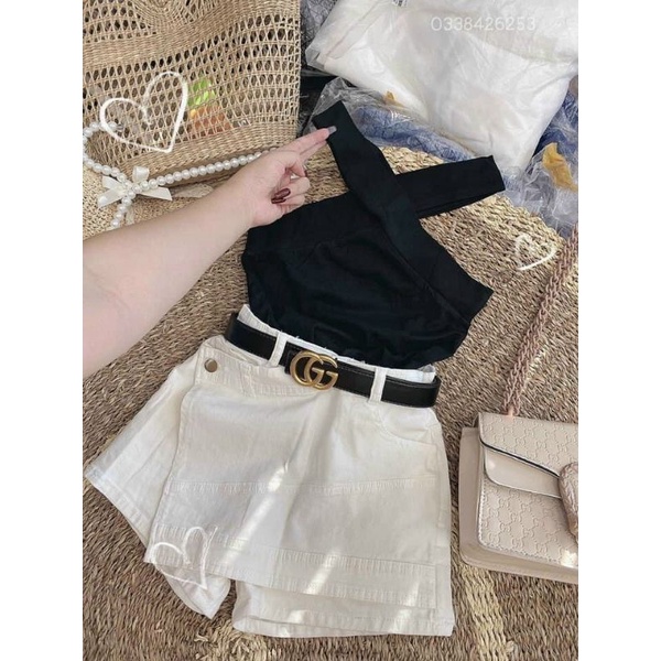 Áo 2 dây chữ X chéo cổ sang chảnh