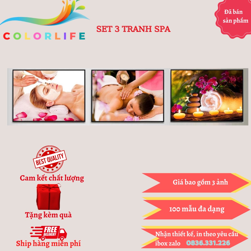 TRANH SPA DƯỠNG SINH TREO TƯỜNG SIÊU ĐẸP GIÁ XƯỞNG A37 COLORLIFE SIÊU BỀN BẢO HÀNH 2 NĂM