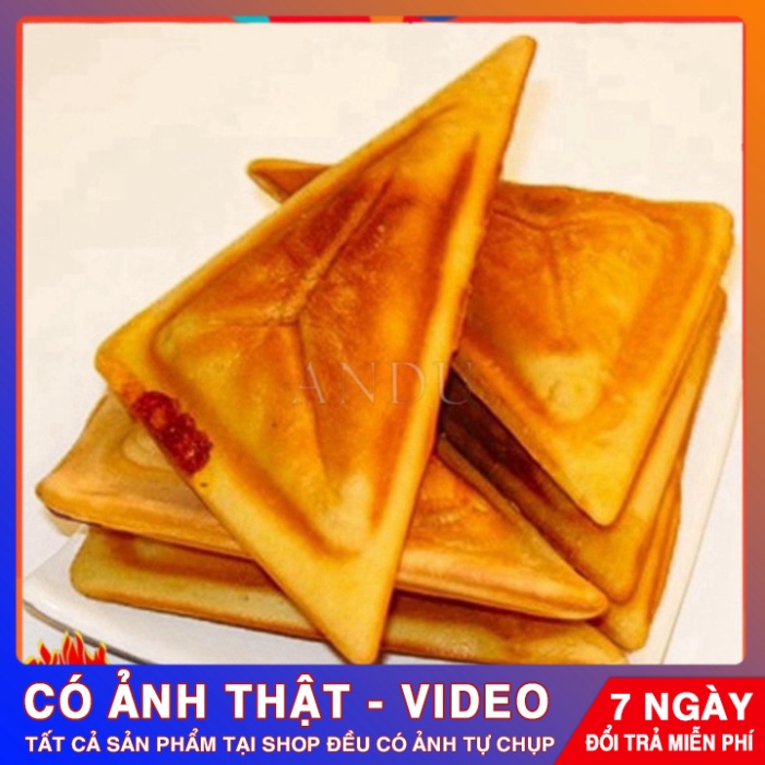 Máy Kẹp Nướng Bánh Mì NIKAI, Ép Bánh Sandwich, Rán Trứng, Làm Đồ Ăn Sáng, Nướng Thịt 2 Mặt Đa Năng   - MTX Mart