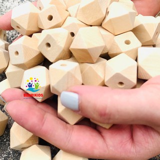 Hạt Gỗ Sồi Lục Giác Loại 20mm Dùng Làm Đồ Chơi,Đồ Handmade Trang Trí