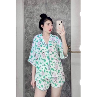 pijama bò sữa siêu xinh - đồ ngủ giá rẻ - giảm sốc mùa dịch