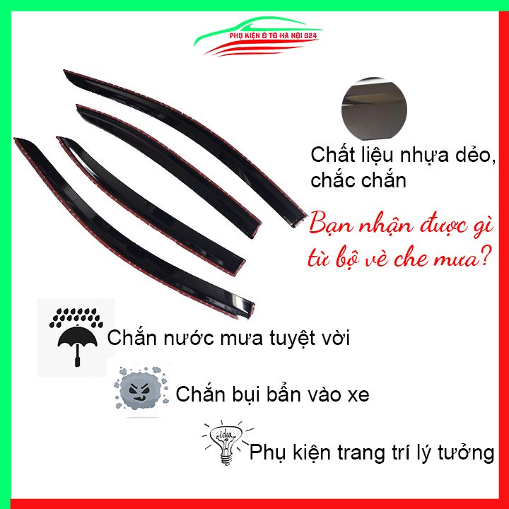 Vè che mưa ô tô Attrage 2016-2021 chỉ inox