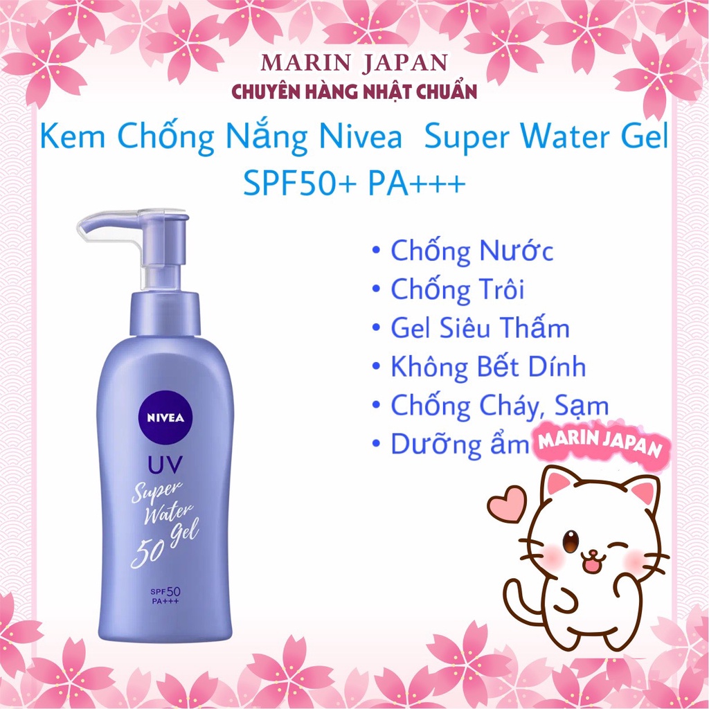 Kem chống nắng toàn thân Nivea Nhật Sun Protect Water Gel SPF 50 140gr