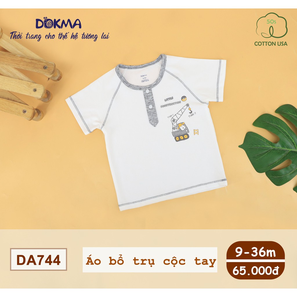 Dokma - Áo bổ trụ cộc tay 9-36M (DA744)