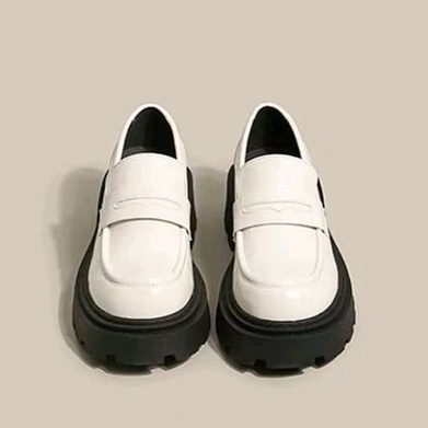 Giày babydoll Mary Jane da bóng đế cao