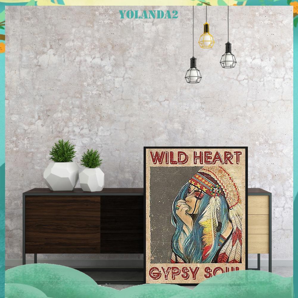 Bộ tranh thêu chữ thập 11CT 3 sợi cotton toàn diện họa tiết người da đỏ Ấn Độ