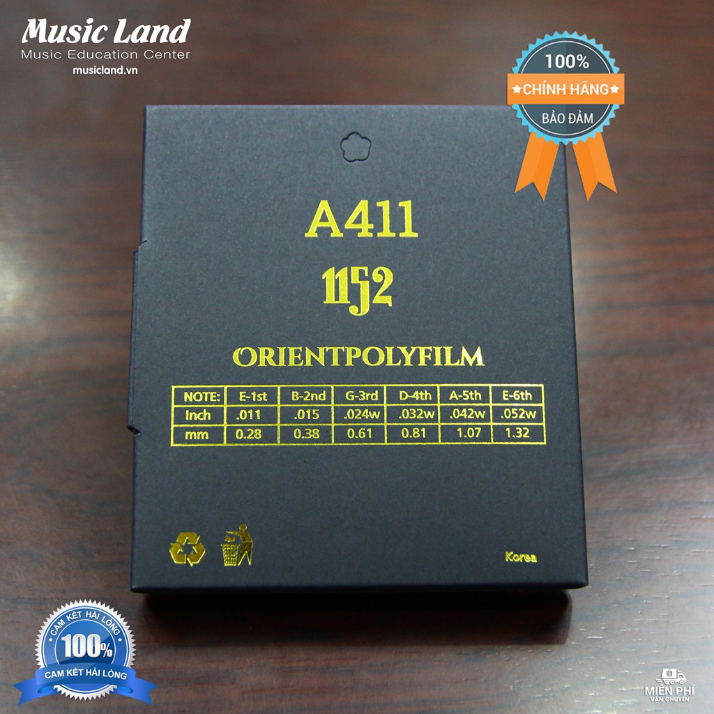 Dây Đàn Guitar Mings A411 – Orientpoly Film Phosphor Bronze