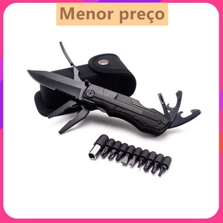 Pocket Multitool Plier Dao có thể gập lại Tuốc nơ vít Bits Dao sinh tồn ngoài trời