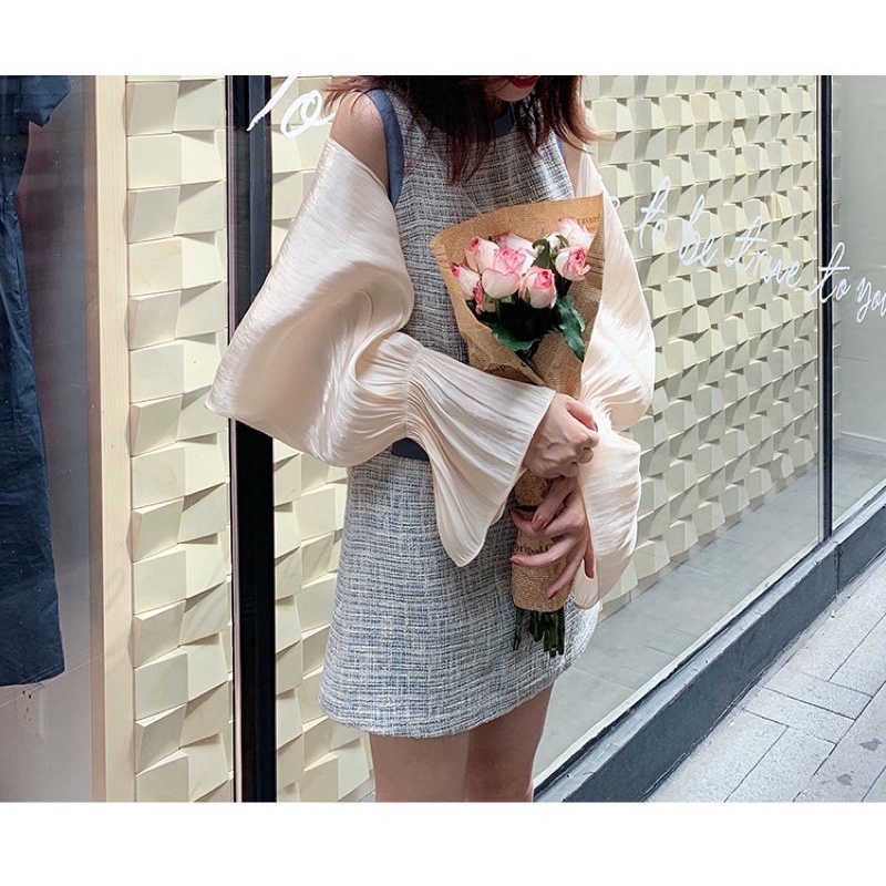 Satin Cardigan - Áo khoác ngoài satin bo tay dành cho nữ Purpleheart