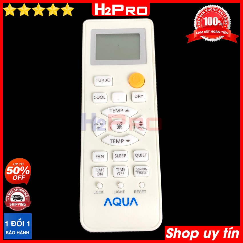 Điều khiển dùng cho điều hòa AQUA H2Pro cao cấp (1 chiếc), remote cho máy lạnh điều hòa AQUA (tặng đôi pin 10K)