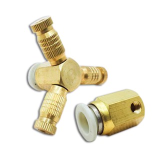 Đế đồng gắn béc phun sương 3 hướng