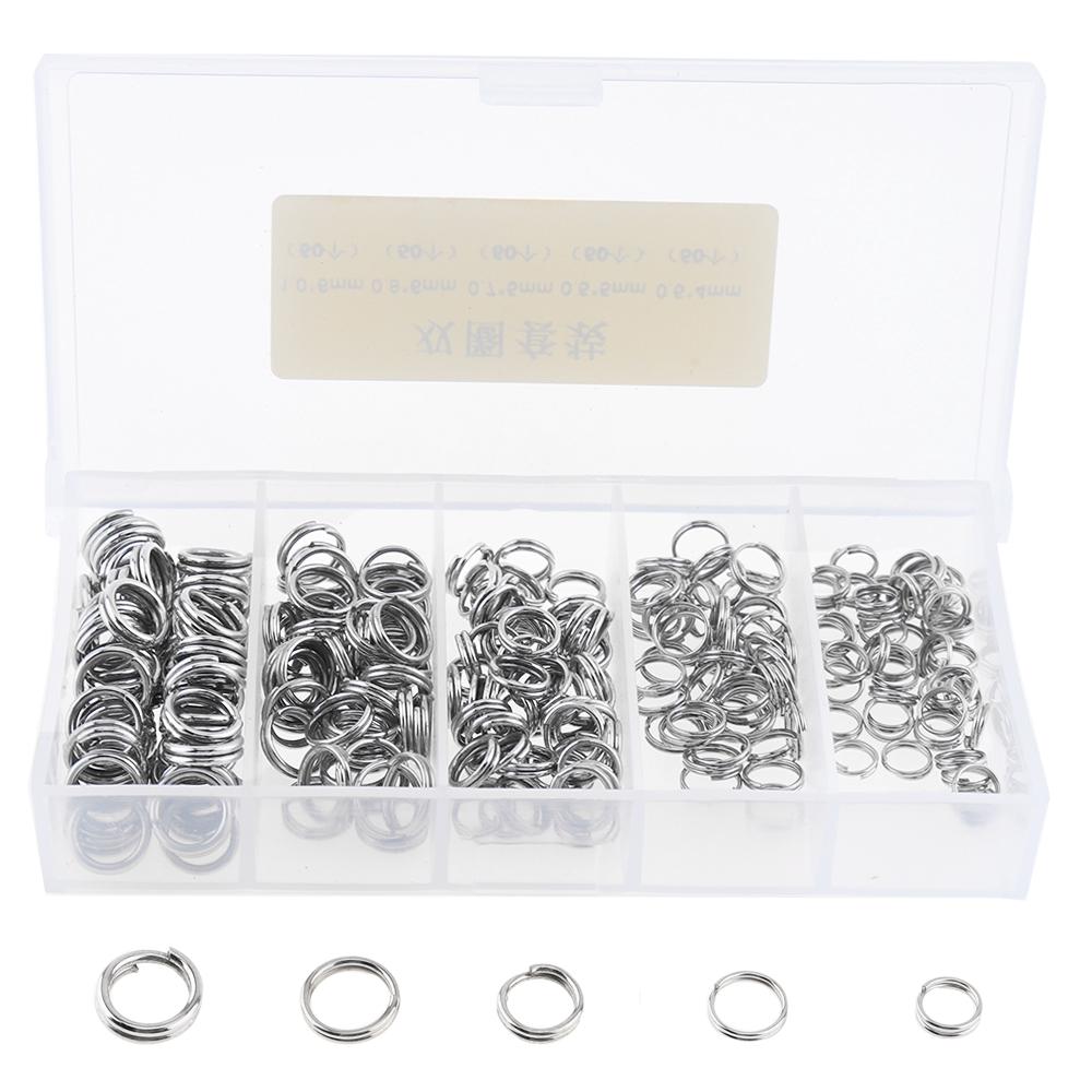 250 vòng vòng nhẫn câu cá bằng thép không gỉ