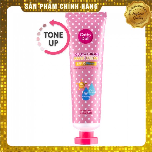 Kem chống nắng dưỡng trắng da Cathy Doll L- Glutathione Magic Cream SPF50 PA+++ 60ml | BigBuy360 - bigbuy360.vn