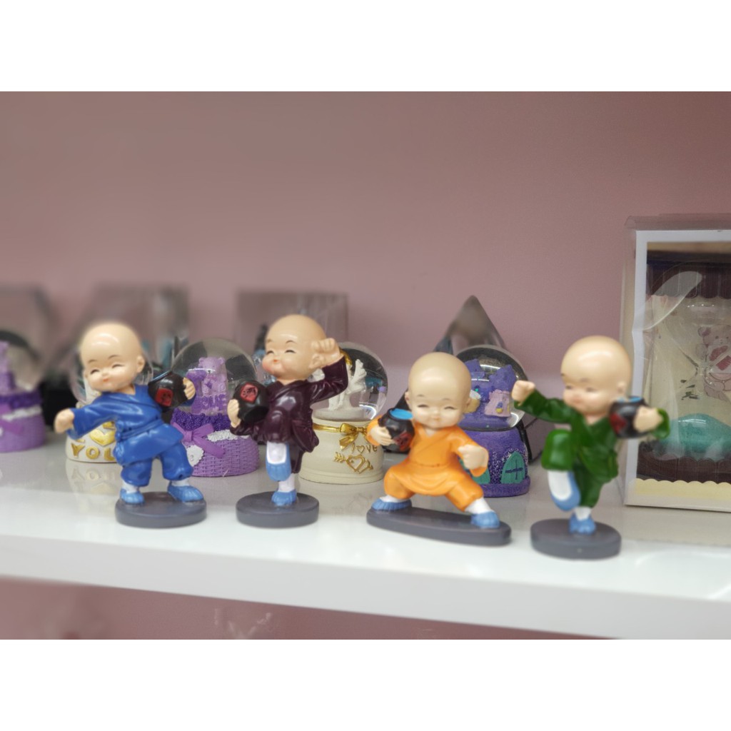 Bộ tượng 4 chú tiểu tứ không - Chú tiểu múa võ - Tứ không múa võ - Tượng chú tiểu