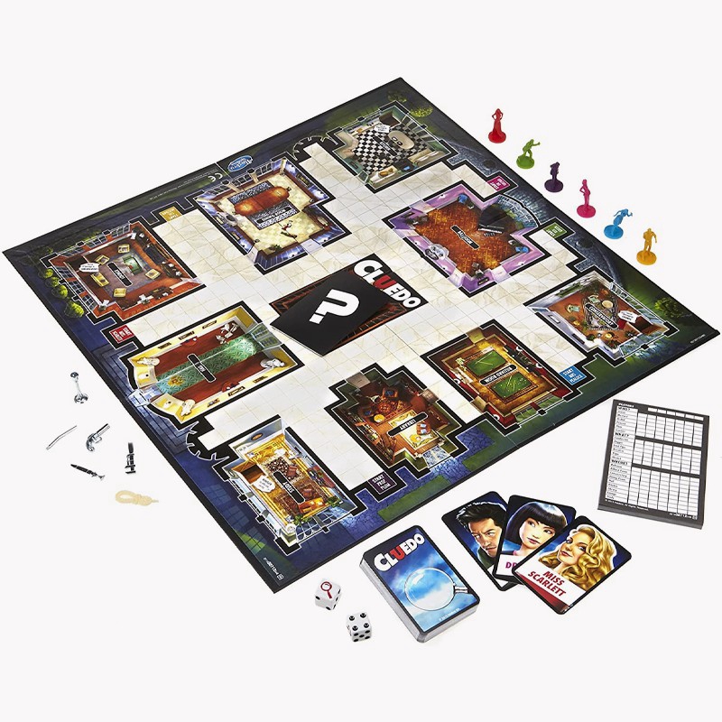 Hasbro Gaming Cluedo The Classic Bộ trò chơi Board Game Cluedo thú vị bí ẩn
