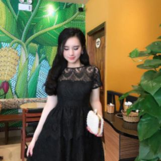 Đầm xòe ren 2 tầng