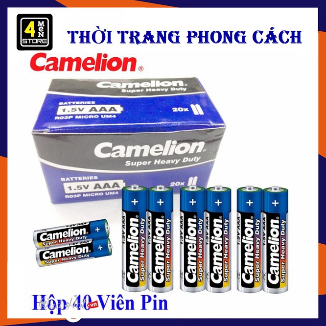 ⚡Hộp 40 viên Pin Tiểu AA (2A) Camelion Super Heavy Duty Battery 1.5V⚡