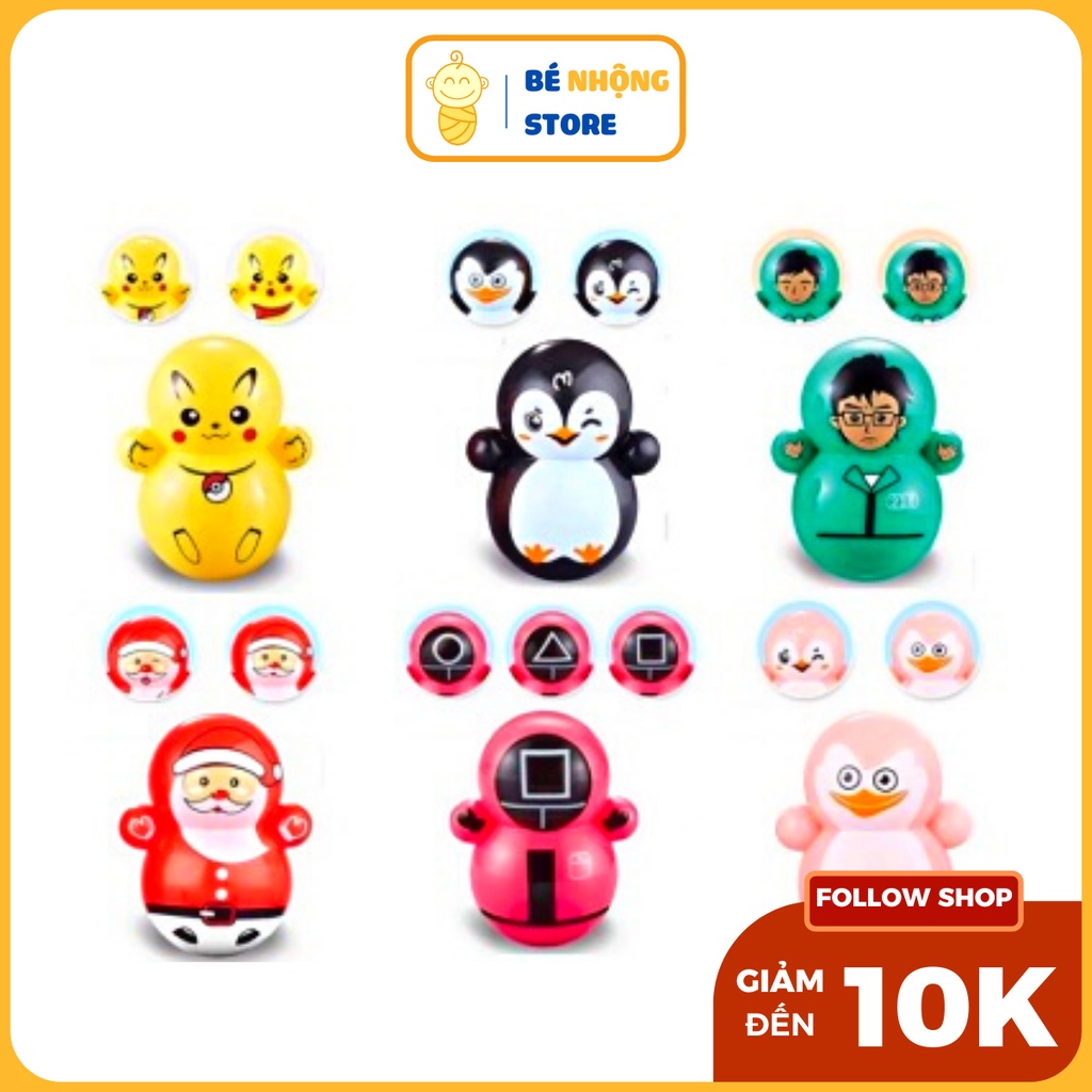 Lật Đật Cho Bé Hình Thú Đáng Yêu, Đồ Chơi Lật Đật Mini Squid Game Dễ Thương cute
