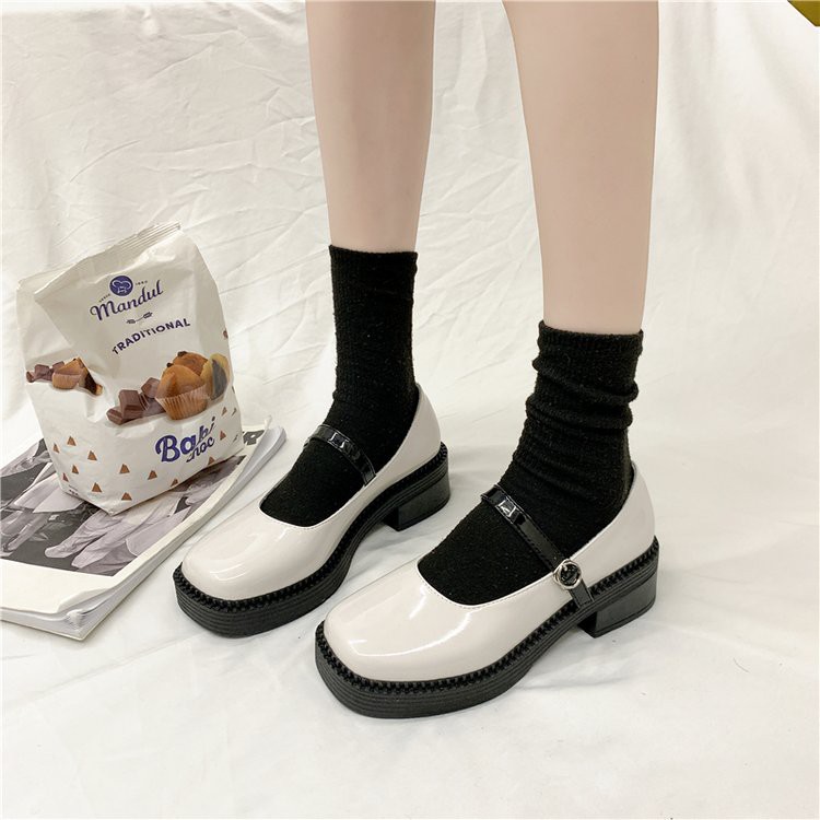 Giày Búp Bê Đế Dày Phối Nút Kiểu Hàn Quốc Xinh Xắn Cho Nữ | BigBuy360 - bigbuy360.vn