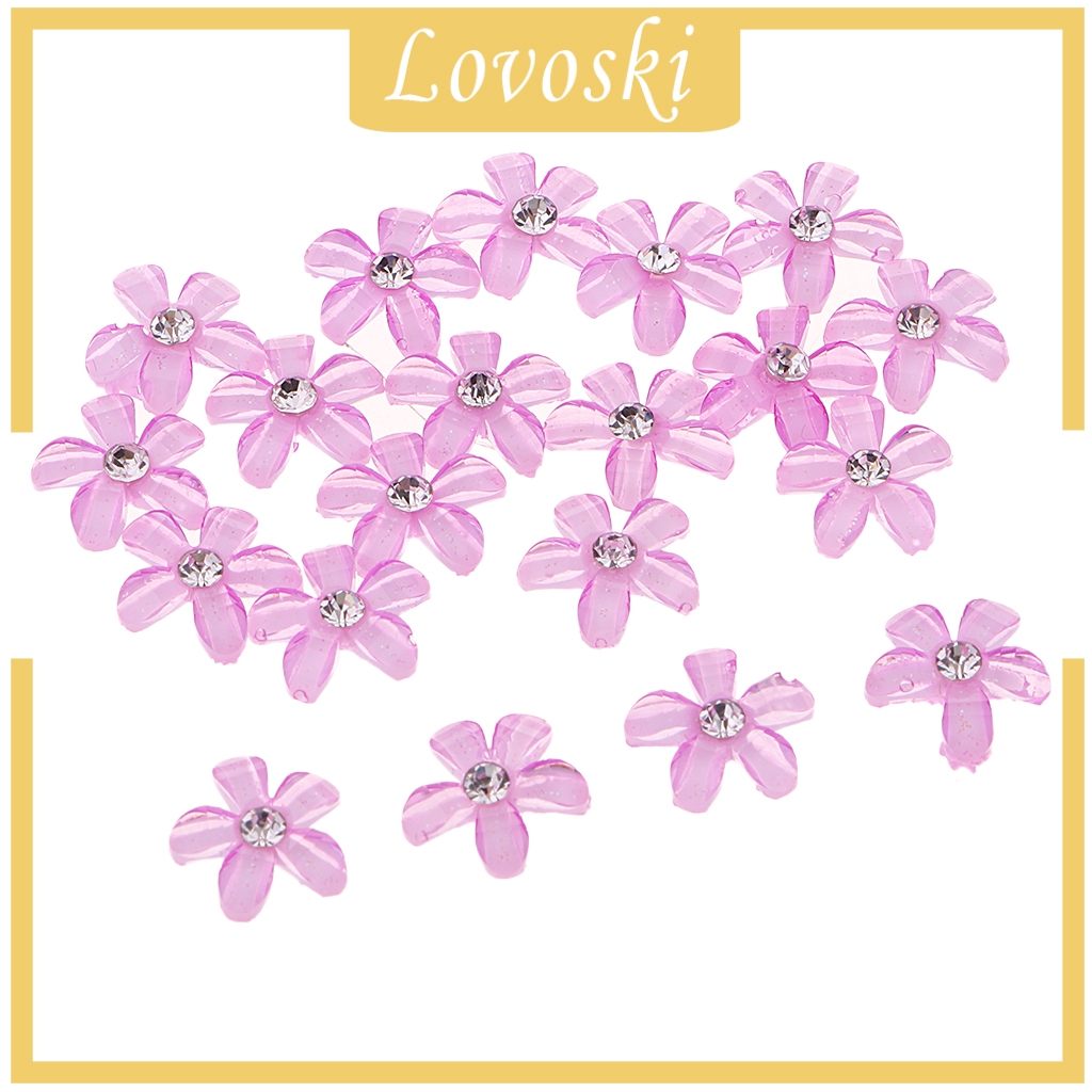 Bộ 20 NúT Hoa ĐíNh Đá NhiềU MàU SắC